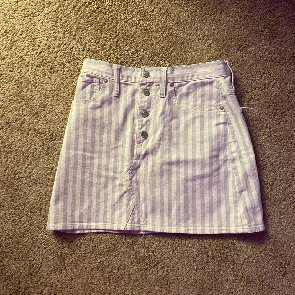 Madewell Striped Mini Skirt